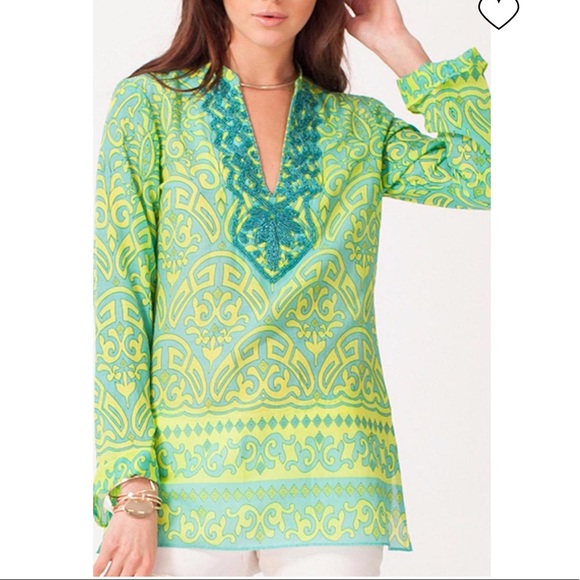 Hale Bob Tops - Hale bob Corine Silk Tunic S Med